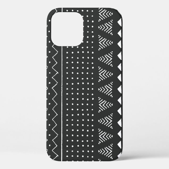 Tribal ethnic: black white pattern. Case-Mate iPhone case (Back)