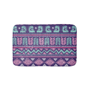 Tribal Ethnic: Colourful Seamless Pattern. Bath Mat