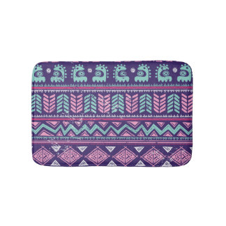 Tribal Ethnic: Colourful Seamless Pattern. Bath Mat