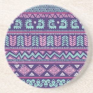 Tribal Ethnic: Colourful Seamless Pattern. Coaster