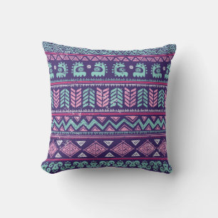 Tribal Ethnic: Colourful Seamless Pattern. Cushion