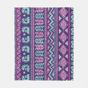 Tribal Ethnic: Colourful Seamless Pattern. Fleece Blanket