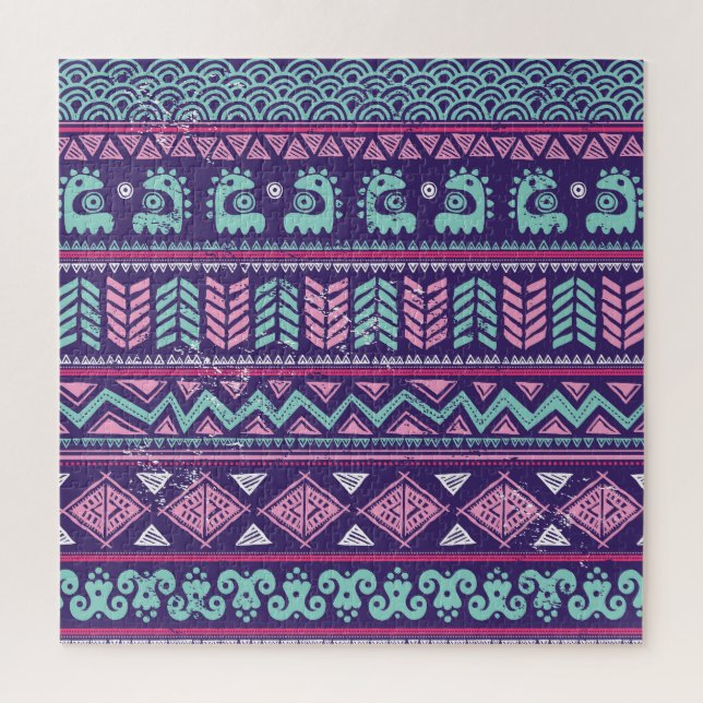 Tribal Ethnic: Colourful Seamless Pattern. Jigsaw Puzzle (Vertical)