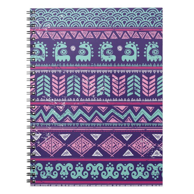 Tribal Ethnic: Colourful Seamless Pattern. Notebook (Front)