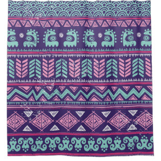Tribal Ethnic: Colourful Seamless Pattern. Shower Curtain