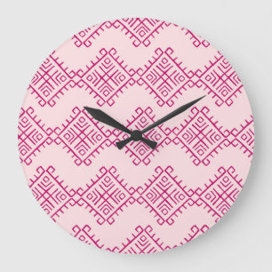 Tribal ethnic: decorative vintage abstract. large clock