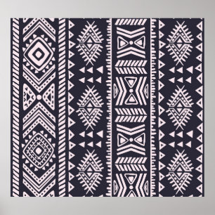 Tribal ethnic, fifth seamless pattern. poster