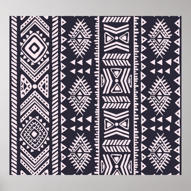 Tribal ethnic, fifth seamless pattern. poster (Front)