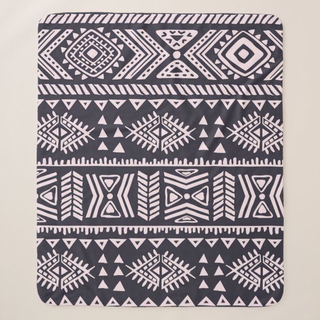Tribal ethnic, fifth seamless pattern. sherpa blanket (Front)