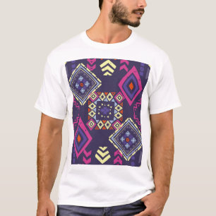 Tribal ethnic, primitive geometric background. T-Shirt