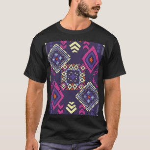 Tribal ethnic, primitive geometric background. T-Shirt