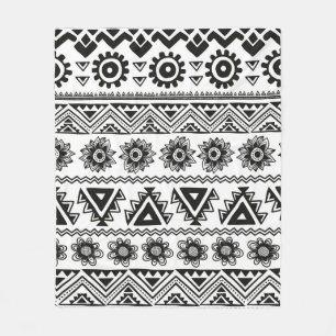 Tribal ethnic seamless fleece blanket