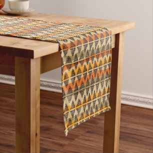 Tribal Ethnic Seamless Geometric Pattern Long Table Runner