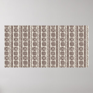 Tribal ethnic seamless hand drawn illustration poster
