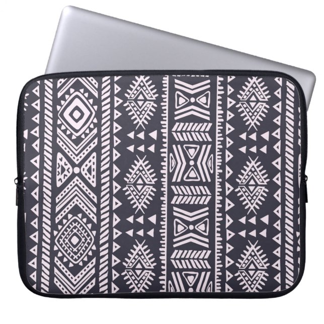 Tribal ethnic seamless illustration pattern laptop sleeve (Front)