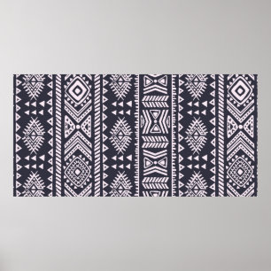 Tribal ethnic seamless illustration pattern poster