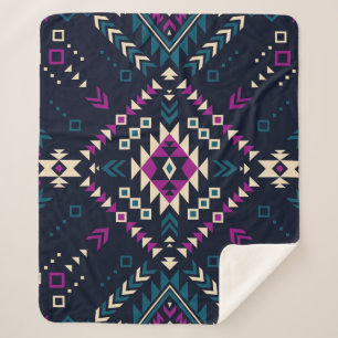 Tribal ethnic seamless pattern 6  sherpa blanket