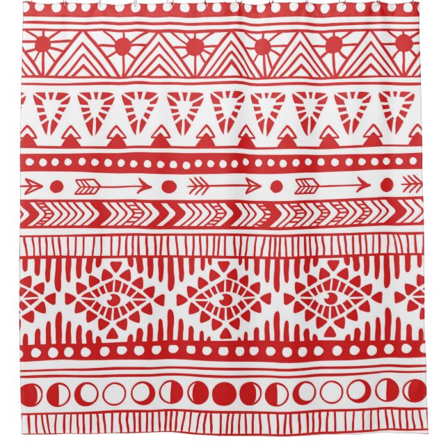 Tribal ethnic seamless pattern 7 shower curtain (Front)