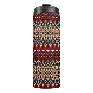 Tribal ethnic seamless pattern 9 thermal tumbler