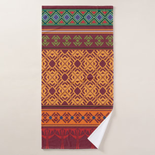 Tribal ethnic seamless pattern bath towel