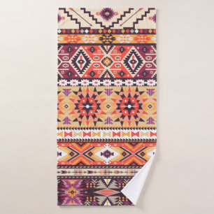 Tribal ethnic seamless pattern bath towel