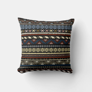 Tribal ethnic seamless pattern cushion