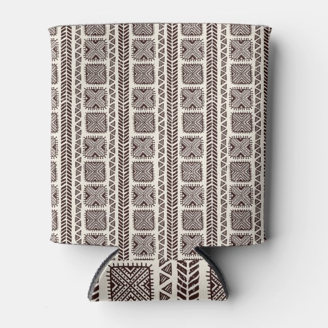 Tribal Ethnic Seamless Pattern Design Can Cooler (Front)