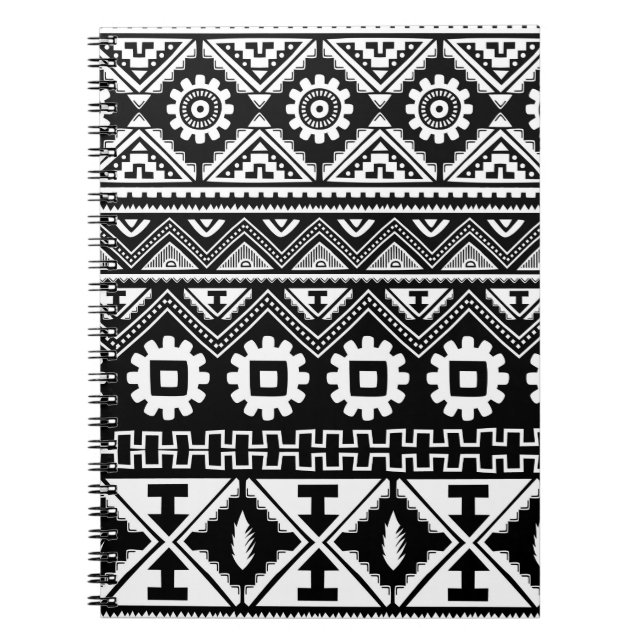 Tribal ethnic seamless pattern notebook (Front)