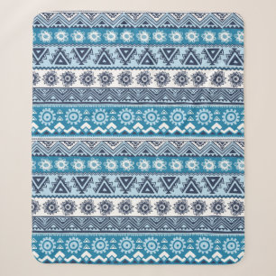 Tribal ethnic seamless pattern sherpa blanket