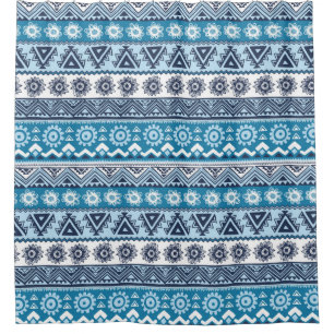 Tribal ethnic seamless pattern shower curtain
