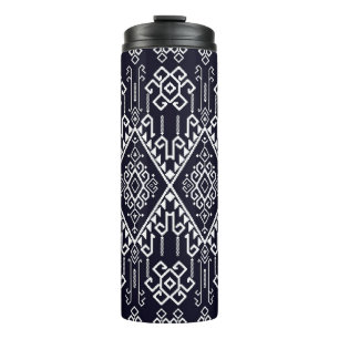 Tribal ethnic seamless pattern thermal tumbler