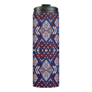 Tribal ethnic seamless pattern thermal tumbler