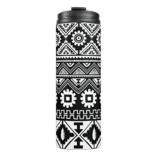 Tribal ethnic seamless pattern thermal tumbler