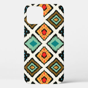 Tribal ethnic seamless striped pattern in aztec st iPhone 12 case
