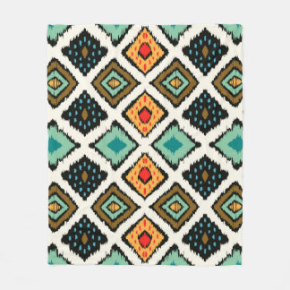 Tribal ethnic seamless striped pattern in aztec st fleece blanket
