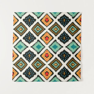 Tribal ethnic seamless striped pattern in aztec st tapestry