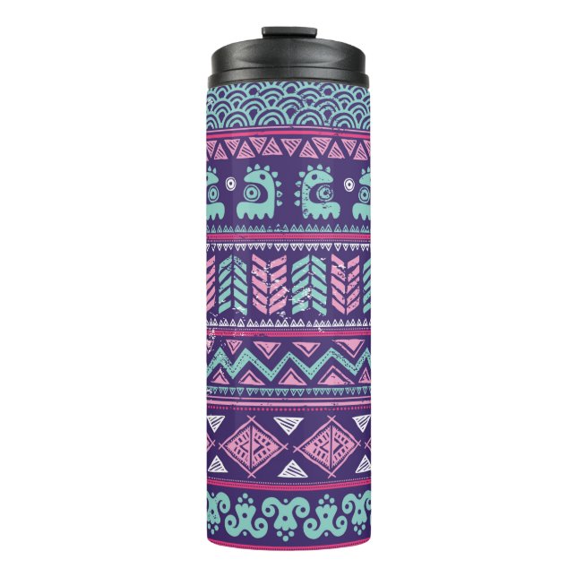 Tribal ethnic seamless thermal tumbler (Front)
