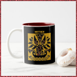 Tribal Ethnic Tattoo Pattern  Two-Tone Coffee Mug