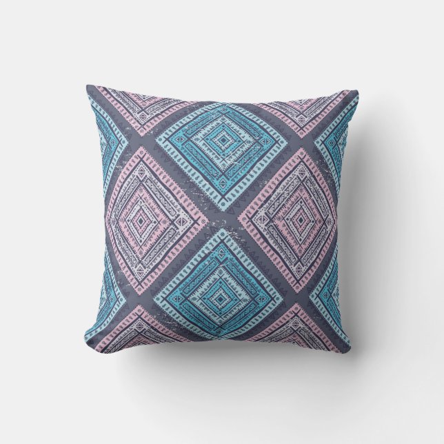 Tribal ethnic, timeless seamless style cushion (Front)