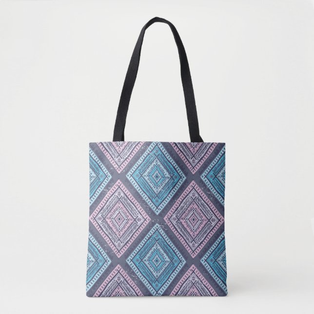 Tribal ethnic, timeless seamless style tote bag (Front)