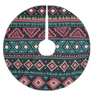 Tribal Ethnic Vintage Business Pattern Brushed Polyester Tree Skirt