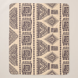 Tribal, ethnic, vintage business pattern sherpa blanket