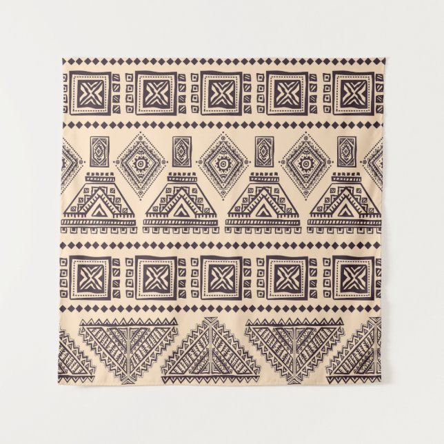 Tribal, ethnic, vintage business pattern tapestry (Front)