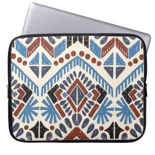 Tribal ethnic. Vintage hand drawn illustration pat Laptop Sleeve