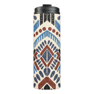 Tribal ethnic. Vintage hand drawn illustration pat Thermal Tumbler