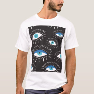 Tribal Eye Feathers Fashion Pattern T-Shirt