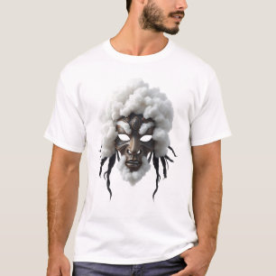 Tribal Face in Clouds - Inspiring Art T-Shirt