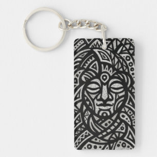 Tribal Face Key Ring