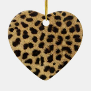 tribal fashionista safari animal leopard print ceramic tree decoration