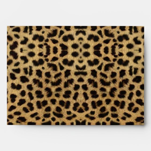 tribal fashionista safari animal leopard print envelopes (Front)